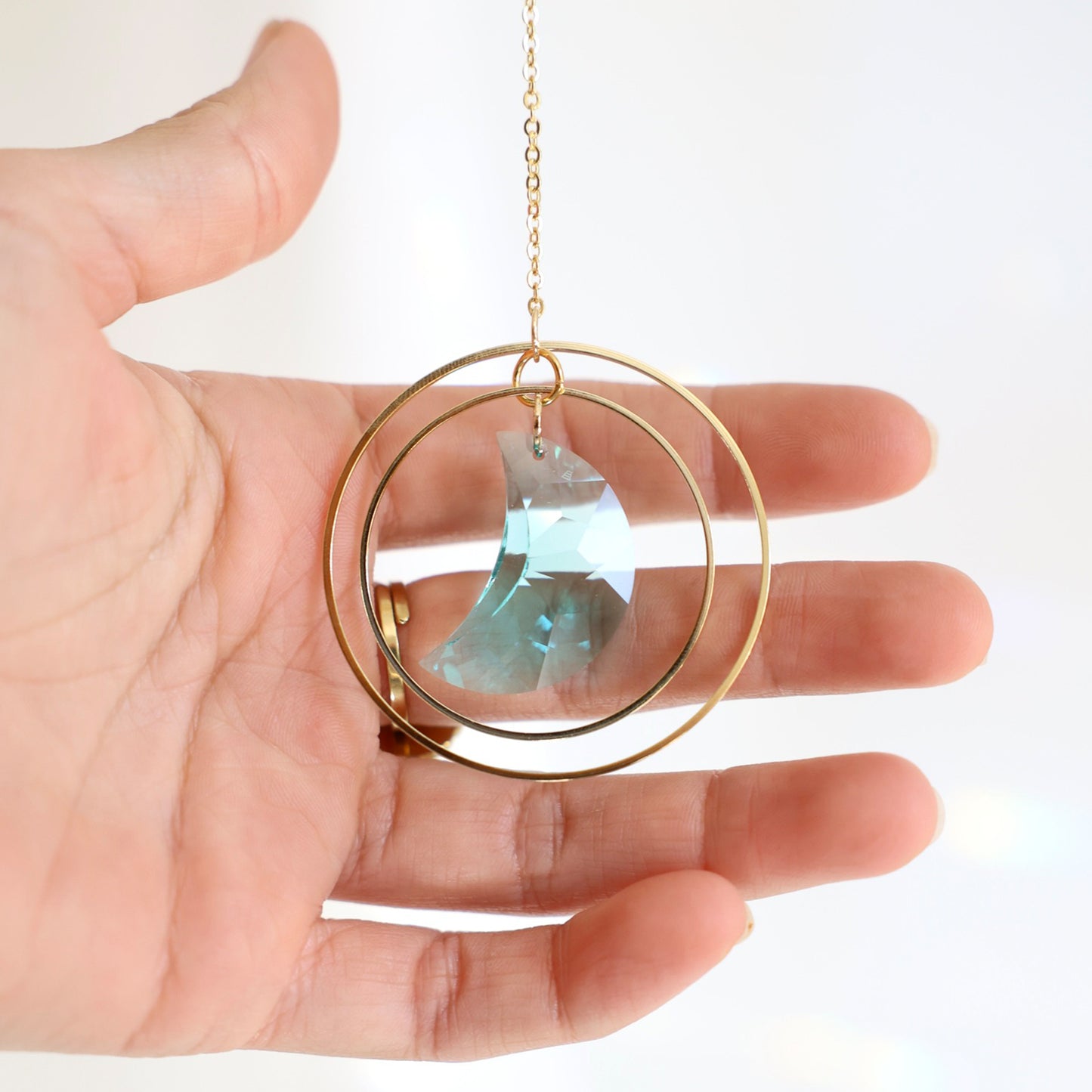 Attrape soleil avec cristal bleu autrichien