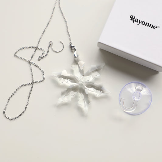 suncatcher en cristal en forme de flocon