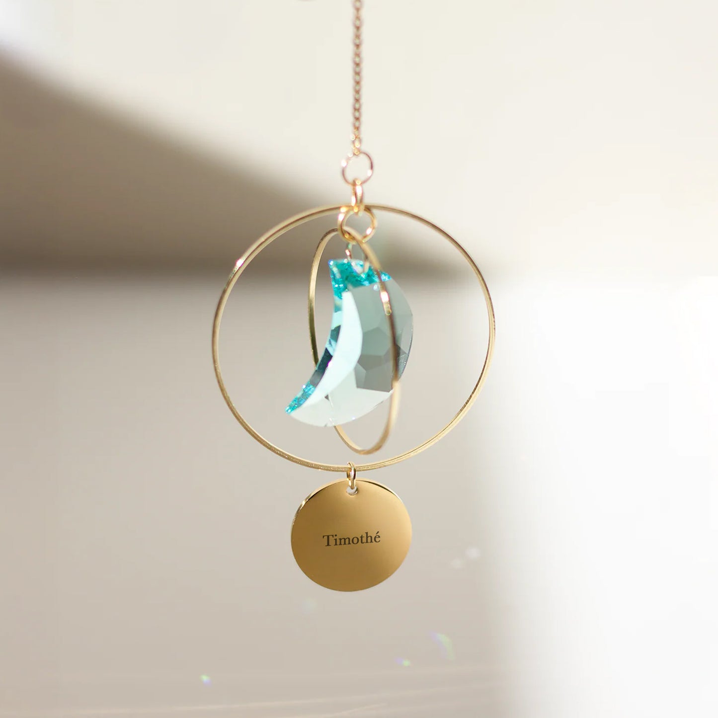 Suncatcher CELESTE personnalisé avec le prénom, idéal cadeau de naissance