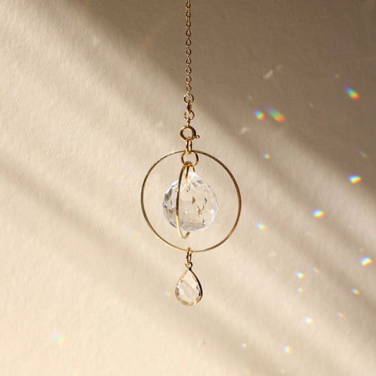 Suncatcher avec cristal de couleur transparente