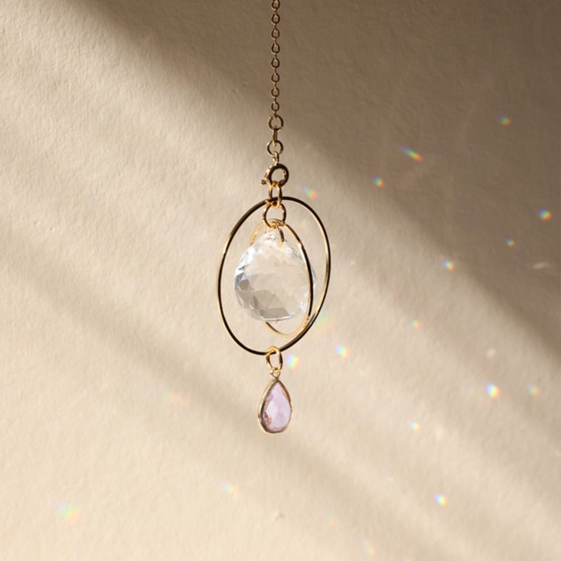 Suncatcher avec cristal rose Rayonne®