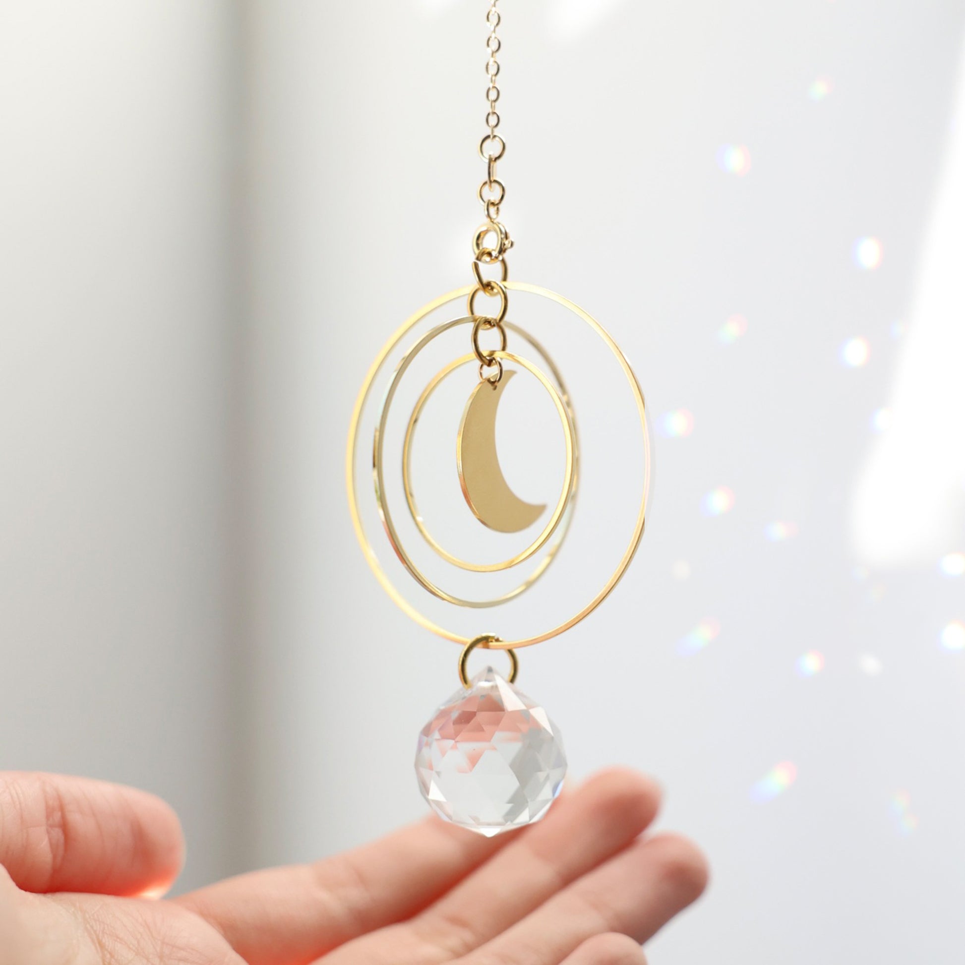 Suncatcher avec lune dorée de la marque Rayonne