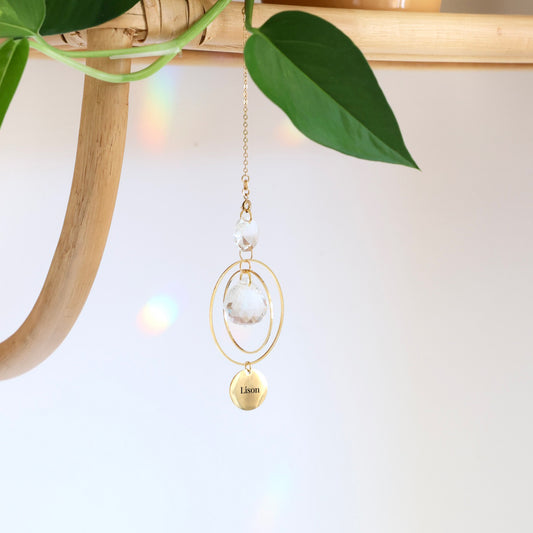 Suncatcher personnalisable avec un prénom ou un date de naissance, par la marque Rayonne