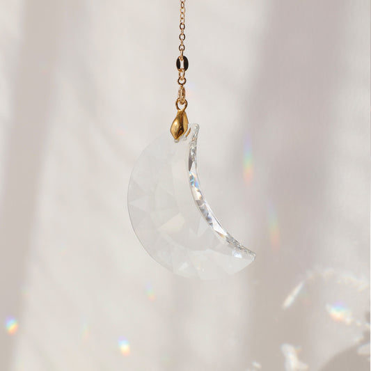 Suncatcher ave cristal en forme de lune, de la marque Rayonne