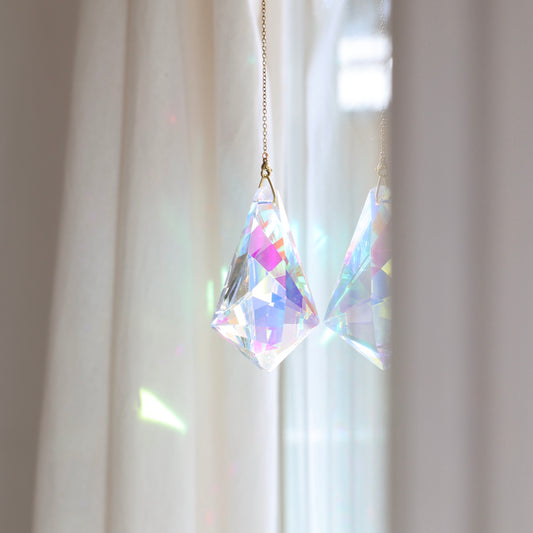 Attrape-soleil iridiscent, Suncatcher en cristal, décoration de fenêtre