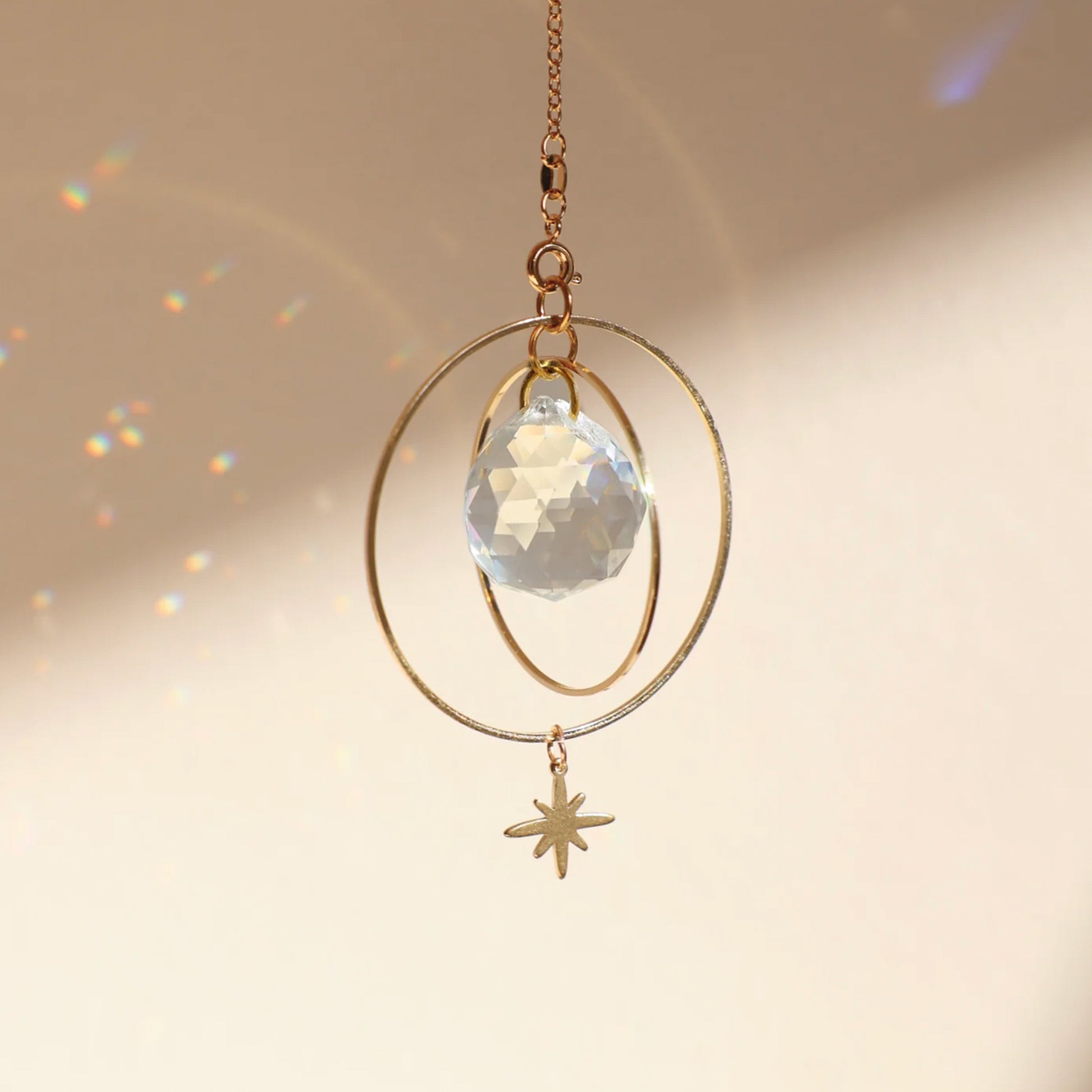 Suncatcher01 - Attrape Soleil Arbre de Vie en Clip, Prisme Étoile Suncatcher01 - Attrape Soleil Arbre de Vie en Clip, Prisme Étoile