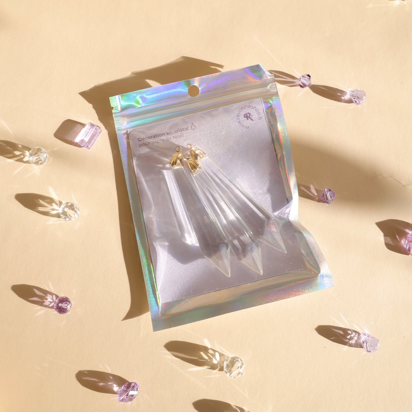 cristaux à suspendre au sapin en cristal de verre 