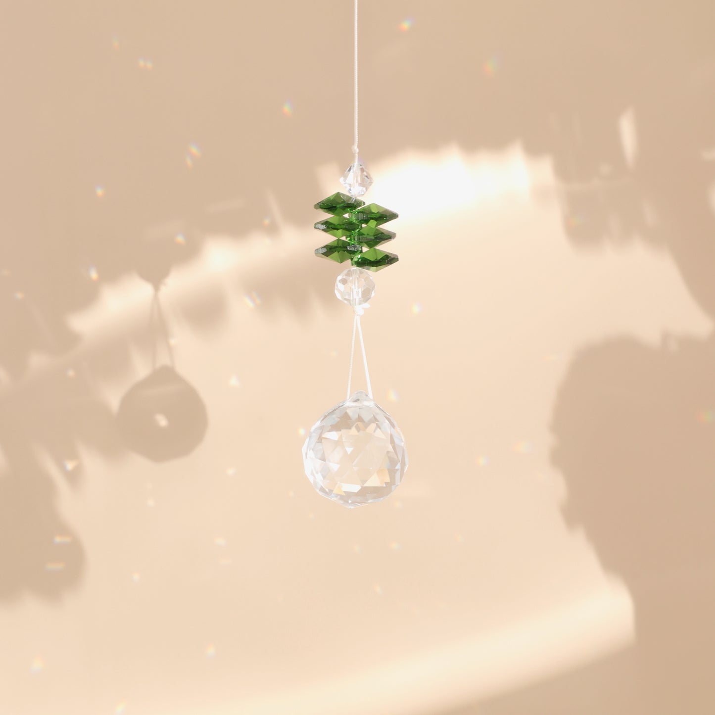 attrape soleil en cristal de couleur verte 