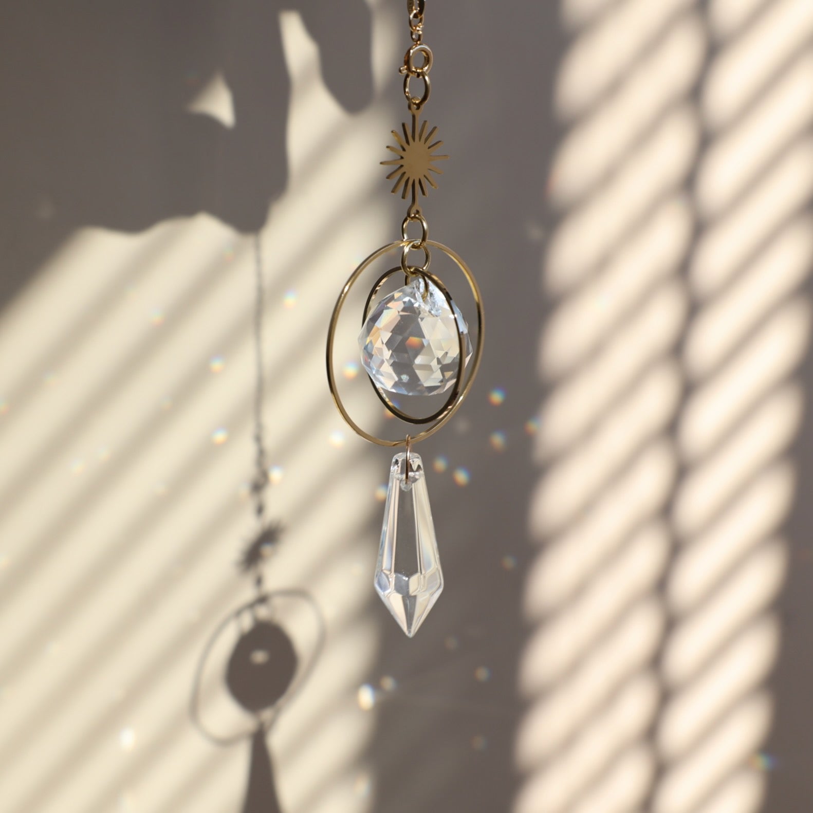 suncatcher en cristal servant d'ornement de fenetre 