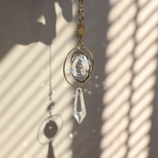 suncatcher en cristal servant d'ornement de fenetre