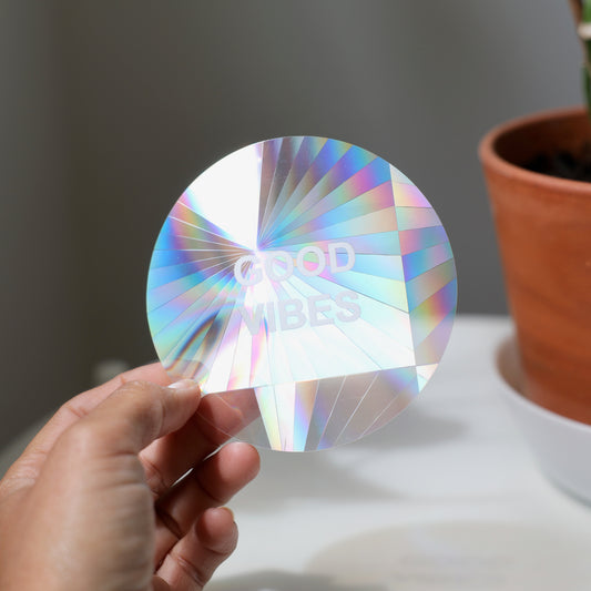 Sticker suncatcher "Good vibes"