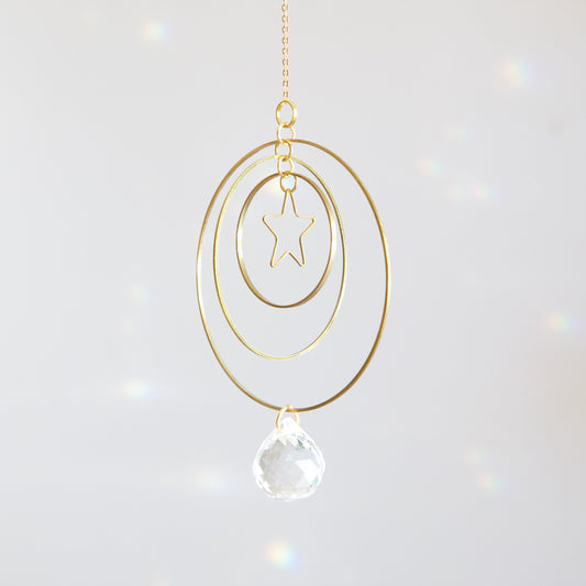 attrape soleil en cristal et etoile