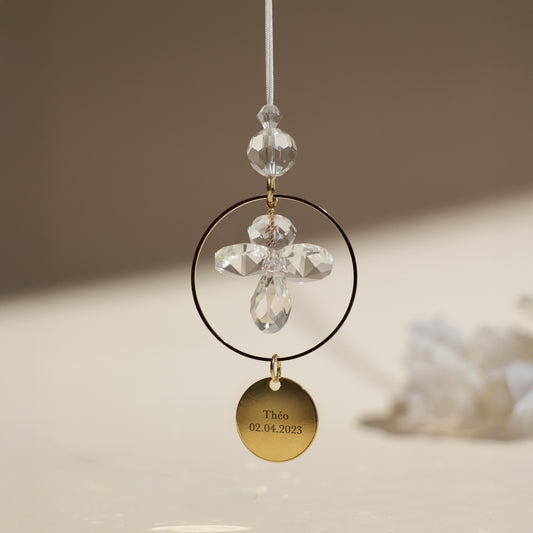 Attrape-soleil personnalisé, cadeau de naissance avec gravure prénom + date de naissance