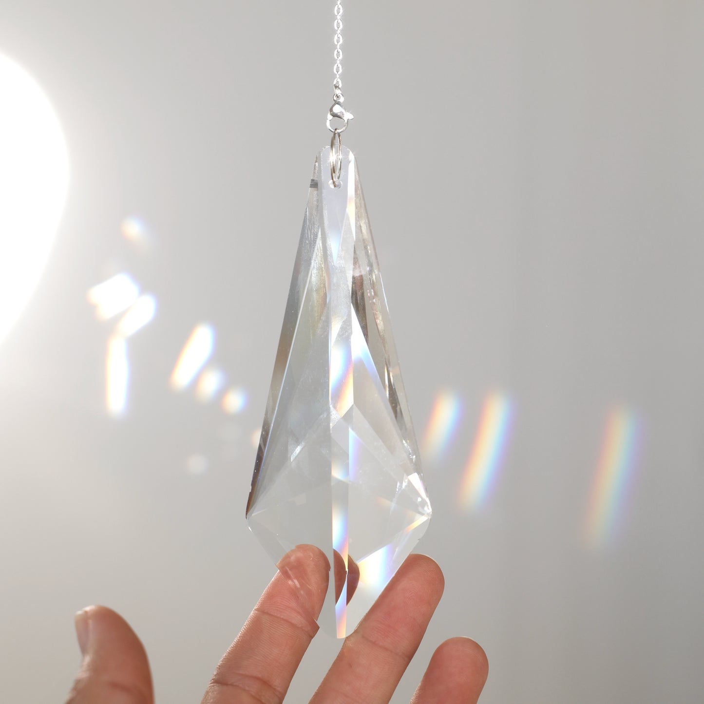 prisme de suncatcher en cristal de verre rayonne