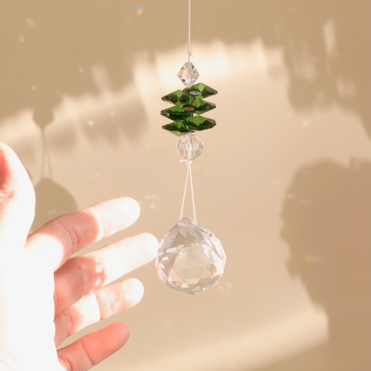 suncatcher en cristal qui rayonne